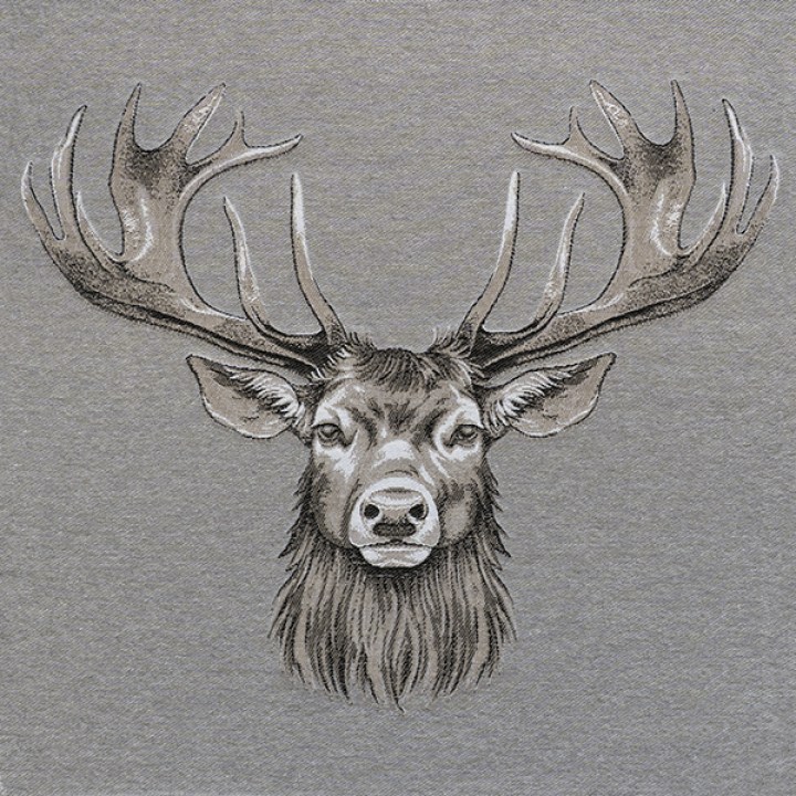 612-7_45x45 kh_gewebter hirsch_grau_gross